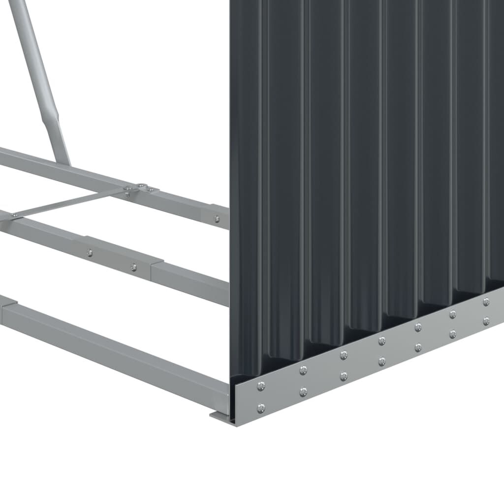 vidaXL Ξυλοθήκη Ανθρακί 120x45x210 εκ. από Γαλβανισμένο Ατσάλι