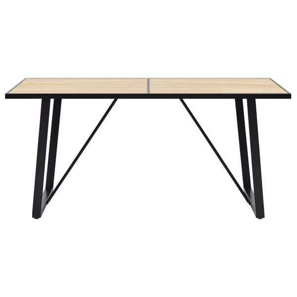 vidaXL Τραπεζαρία Χρώμα Δρυός 160 x 80 x 75 εκ. από MDF