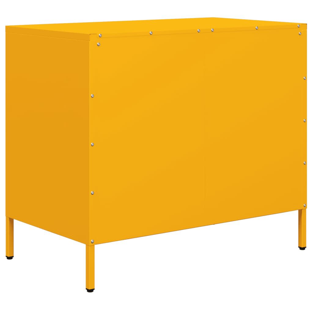 vidaXL Ντουλάπι Μουσταρδί 68x39x58,5 εκ. από Χάλυβα Ψυχρής Έλασης