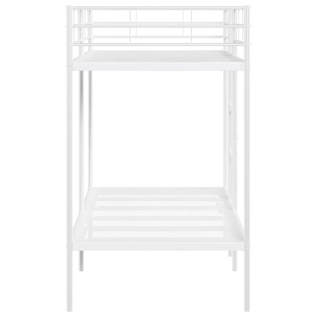 vidaXL Κουκέτα χωρίς στρώμα Λευκό 90x200 cm Ατσάλι