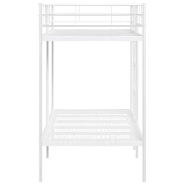 vidaXL Κουκέτα χωρίς στρώμα Λευκό 90x200 cm Ατσάλι