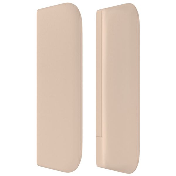 vidaXL Κεφαλάρι με Πτερύγια Καπουτσίνο 183x16x78/88εκ. Συνθετικό Δέρμα