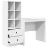 vidaXL Γραφείο με αποθηκευτικό χώρο 2 pcs Λευκό 80 x 50 x 76 εκ.
