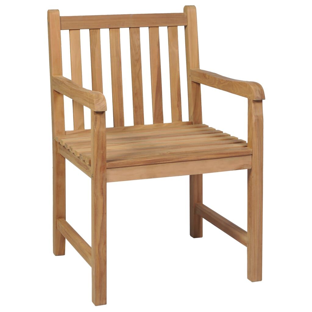 vidaXL Καρέκλες Κήπου 2 τεμ. από Μασίφ Ξύλο Teak με Taupe Μαξιλάρια