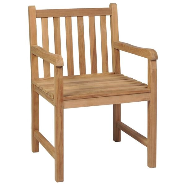 vidaXL Καρέκλες Κήπου 2 τεμ. από Μασίφ Ξύλο Teak με Taupe Μαξιλάρια