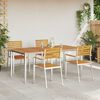 vidaXL ΣετΤραπεζαρίαςΚήπου 5 pcs Καφέ Στερεό Ακακία