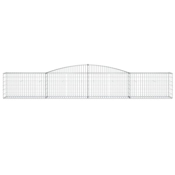 vidaXL Συρματοκιβώτια Τοξωτά 3 τεμ. 400x50x60/80 εκ. Γαλβαν. Ατσάλι