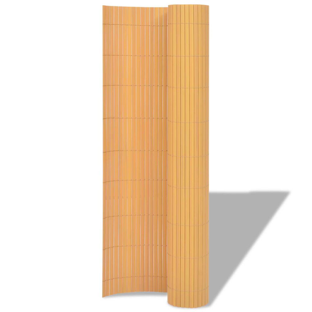 vidaXL Κήπος Φράχτη Διπλής Όψης PVC 150x500 εκ. Κίτρινο