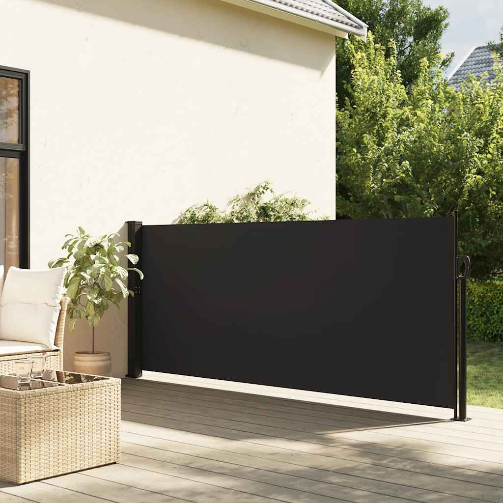 vidaXL Σκίαστρο Πλαϊνό Συρόμενο Μαύρο 100 x 300 εκ.