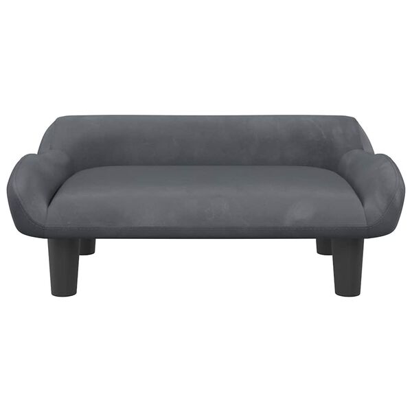 vidaXL Κρεβάτι Σκύλου Σκούρο Γκρι 70 x 40 x 24 εκ. Βελούδινο