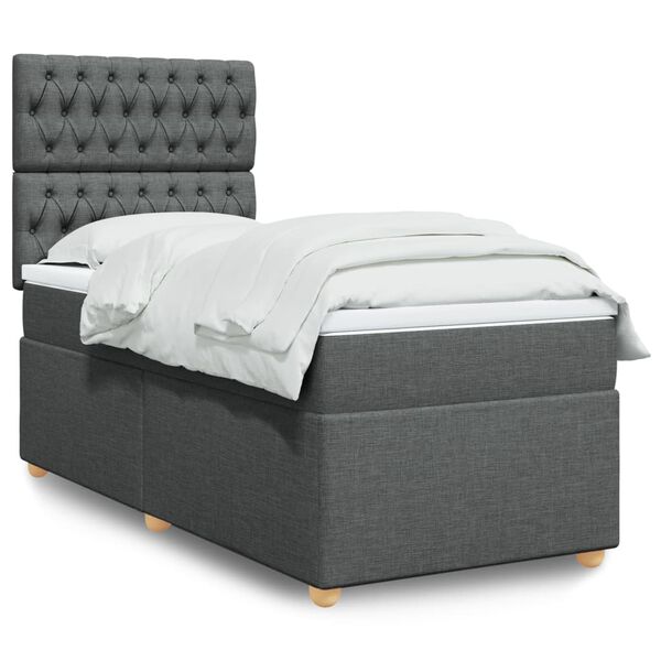 vidaXL &Kappa;&rho;&epsilon;&beta;ά&tau;&iota; Boxspring &mu;&epsilon; &Sigma;&tau;&rho;ώ&mu;&alpha; &Sigma;&kappa;&omicron;ύ&rho;&omicron; &Gamma;&kappa;&rho;&iota; 90x200 &epsilon;&kappa;. &Upsilon;&phi;&alpha;&sigma;&mu;ά&tau;&iota;&nu;&omicron;