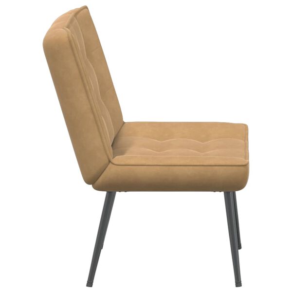 vidaXL Καρέκλα χαλάρωσης καφέ 64x74x84 cm Βελούδο