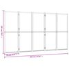 vidaXL Διαχωριστικό Δωματίου με 5 Πάνελ Μαύρο 350 x 180 εκ.