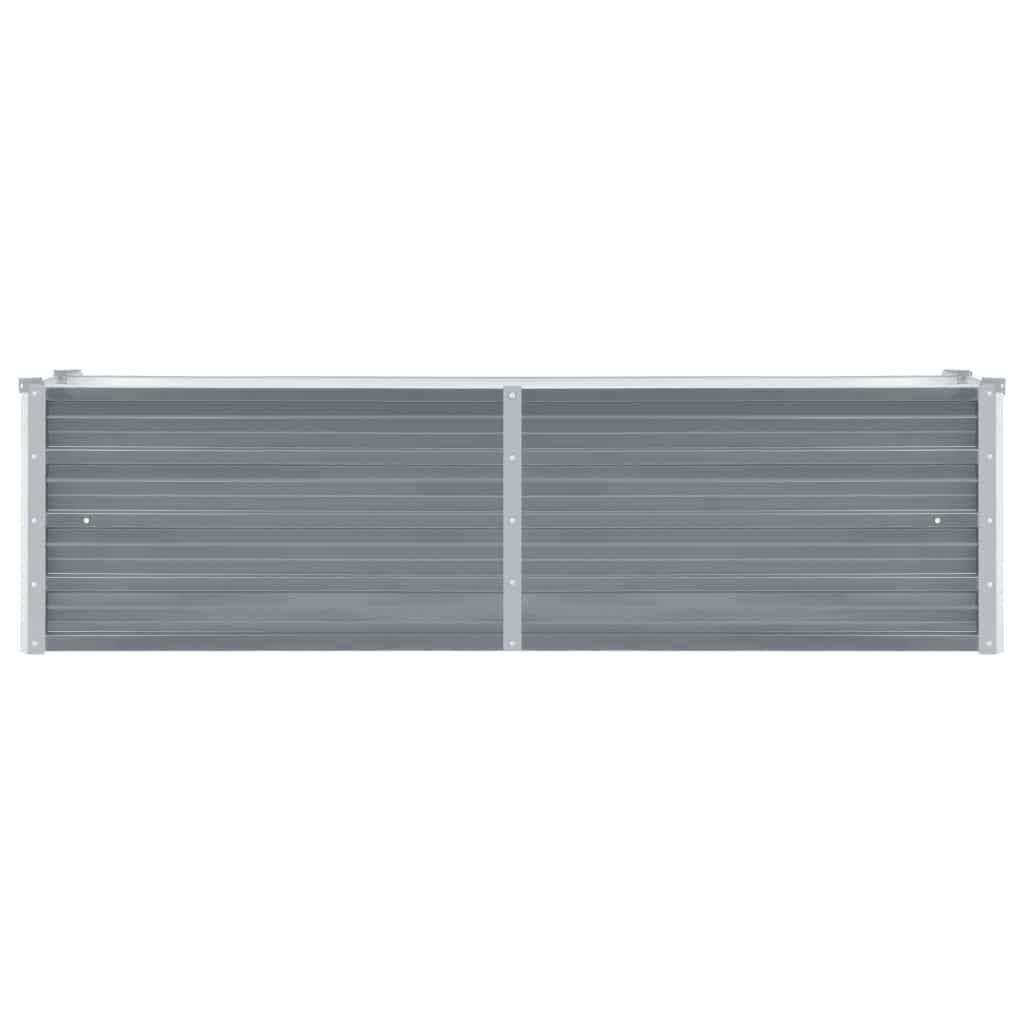 vidaXL Ζαρντινιέρα Υπερυψωμένη Γκρι 160x40x45 εκ. Γαλβανισμ. Χάλυβας