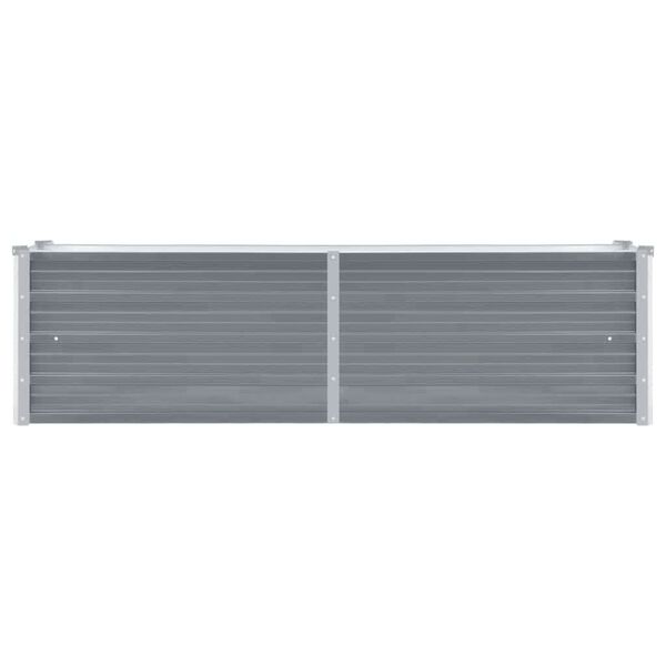 vidaXL Ζαρντινιέρα Υπερυψωμένη Γκρι 160x40x45 εκ. Γαλβανισμ. Χάλυβας
