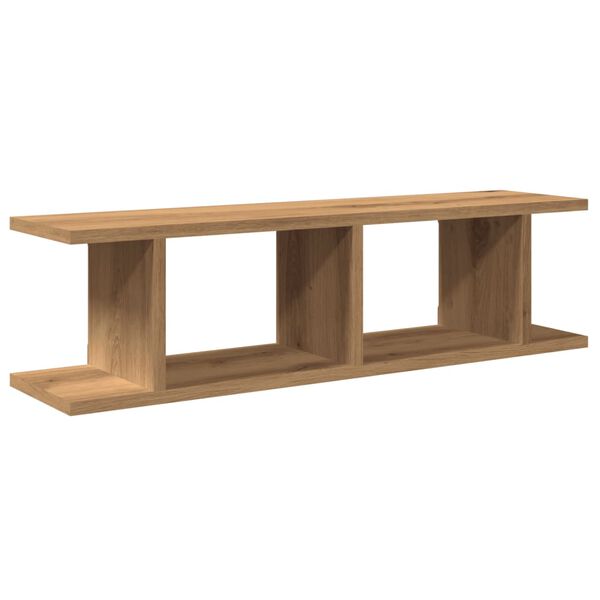 vidaXL Ραφιέρες Τοίχου 2 τεμ. Αρτισιανή Δρυς 75x18x20εκ. Επεξεργ. Ξύλο