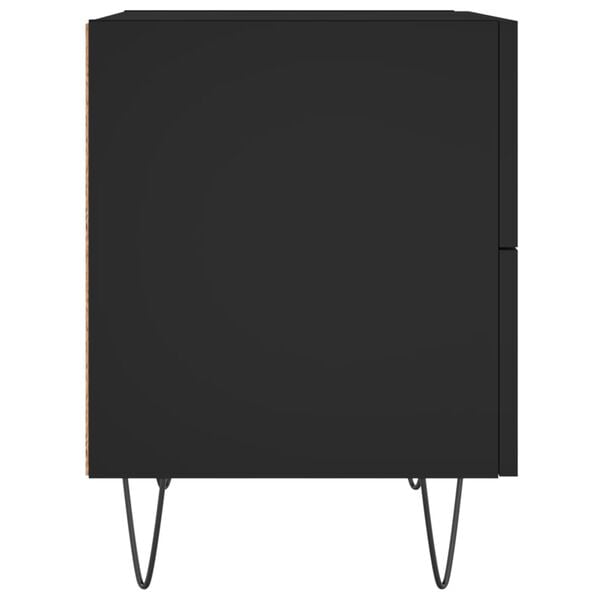 vidaXL Κομοδίνα 2 τεμ. Μαύρα 40 x 35 x 47,5 εκ. από Επεξεργασμένο Ξύλο