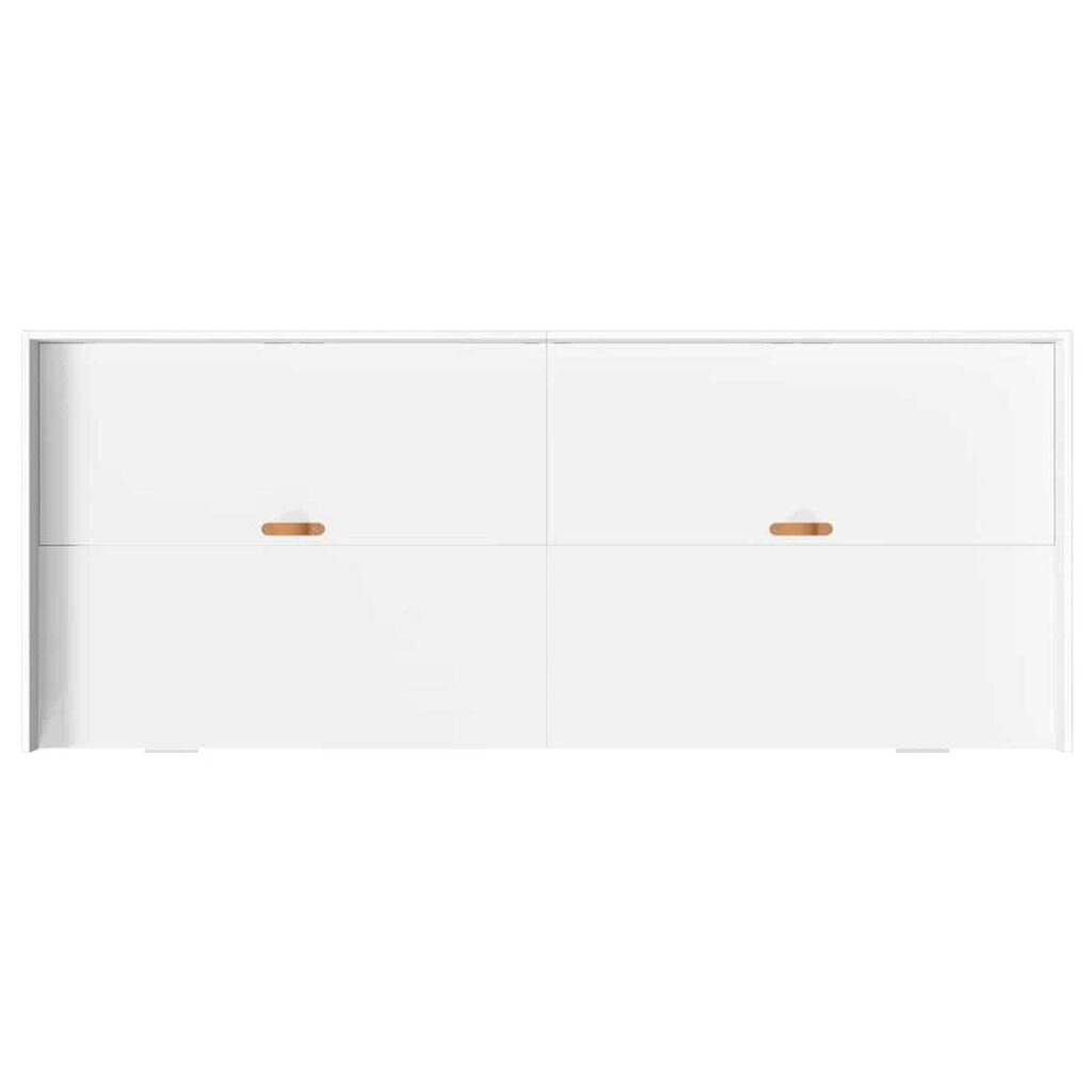 Κρεβάτι με αποθηκευτικό χώρο Λευκό 75 x 190 cm Επεξεργασμένο ξύλο
