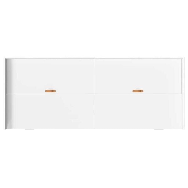 Κρεβάτι με αποθηκευτικό χώρο Λευκό 75 x 190 cm Επεξεργασμένο ξύλο