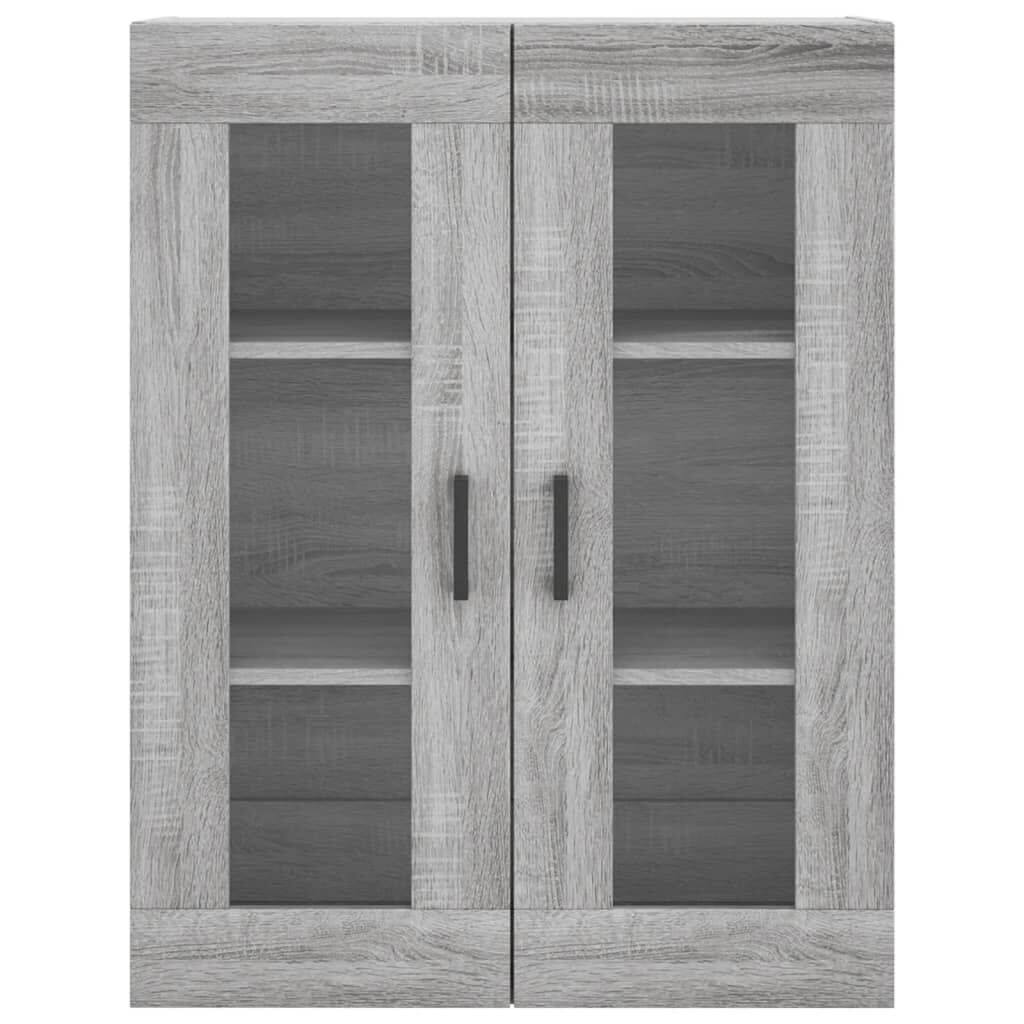 vidaXL Ντουλάπι Γκρι Sonoma 69,5 x 34 x 180 εκ. Επεξεργασμένο Ξύλο