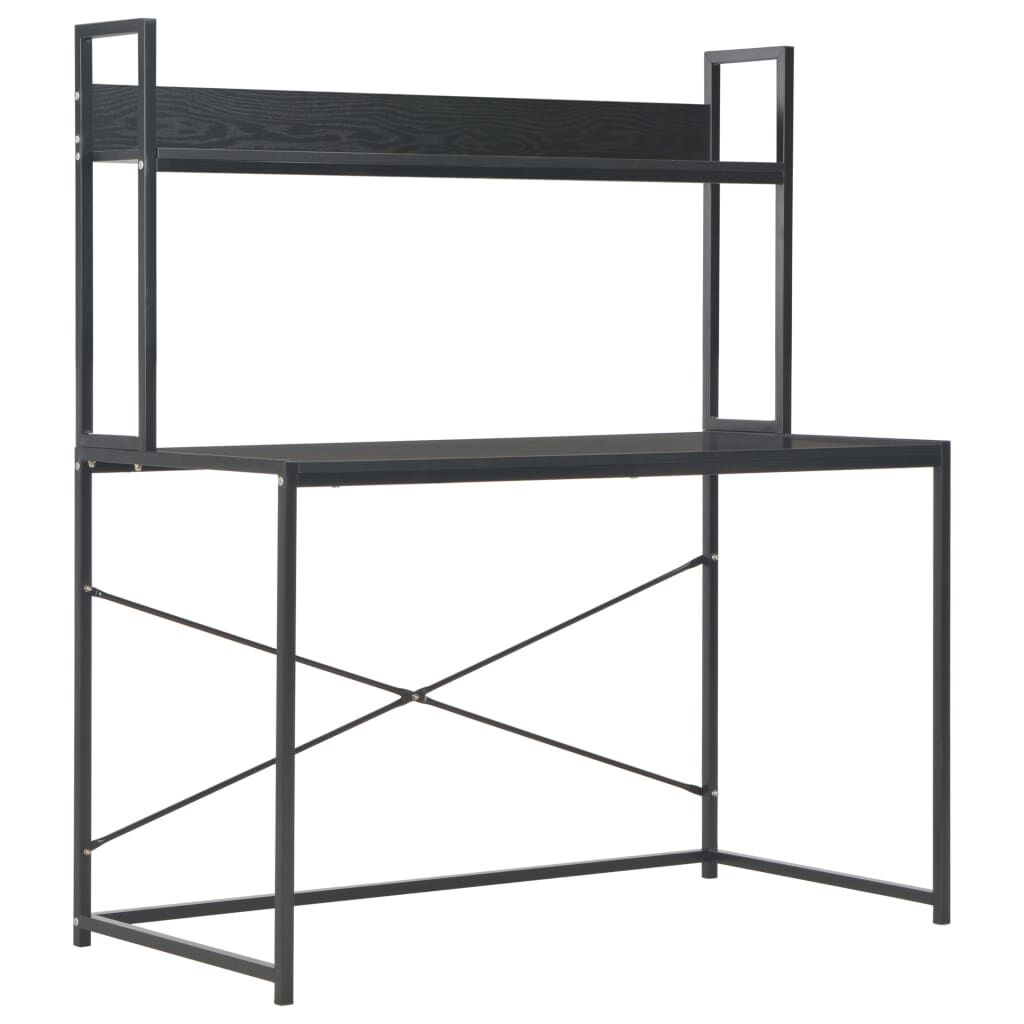 vidaXL Γραφείο Υπολογιστή Μαύρο 120 x 60 x 138 εκ.