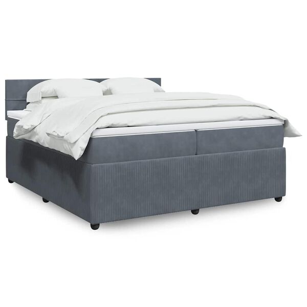 vidaXL &Kappa;&rho;&epsilon;&beta;ά&tau;&iota; Boxspring &mu;&epsilon; &Sigma;&tau;&rho;ώ&mu;&alpha; &Sigma;&kappa;&omicron;ύ&rho;&omicron; &Gamma;&kappa;&rho;&iota; 200x200 &epsilon;&kappa;. &Beta;&epsilon;&lambda;&omicron;ύ&delta;&iota;&nu;&omicron;