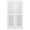 vidaXL Βιτρίνα Γυαλιστερό Λευκό 82,5 x 30,5 x 150 εκ. Επεξ. Ξύλο
