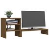 vidaXL Βάση Οθόνης Καφέ 81x20x30 εκ. από Μασίφ Ξύλο Πεύκου