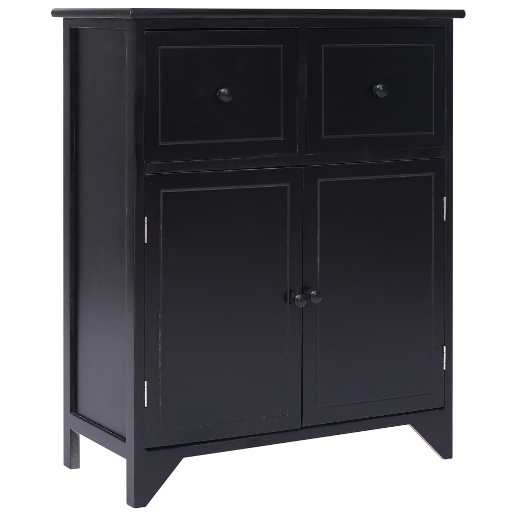vidaXL Βοηθητική Συρταριέρα Μαύρη 60x30x75 εκ. από Ξύλο Παυλώνιας
