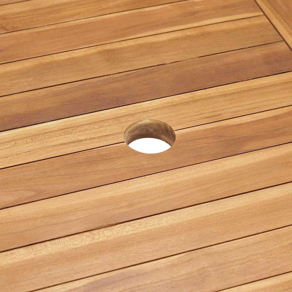 vidaXL Σέτ φαγητού για κήπο 5 pcs Καστανό Μασίφ ξύλο teak