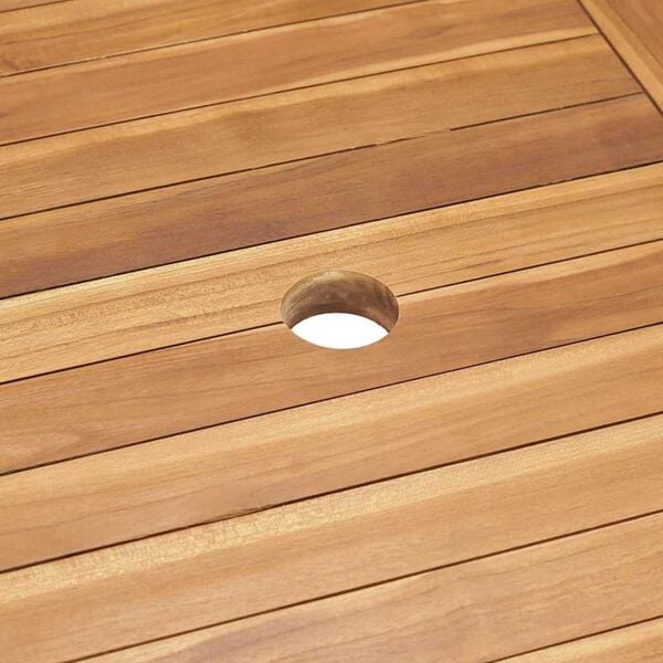 vidaXL Σέτ φαγητού για κήπο 5 pcs Καστανό Μασίφ ξύλο teak