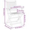 vidaXL Καρέκλες Κήπου Πτυσσόμενες 2 τεμ 58x54,5x90 εκ. Μασίφ Ακακία