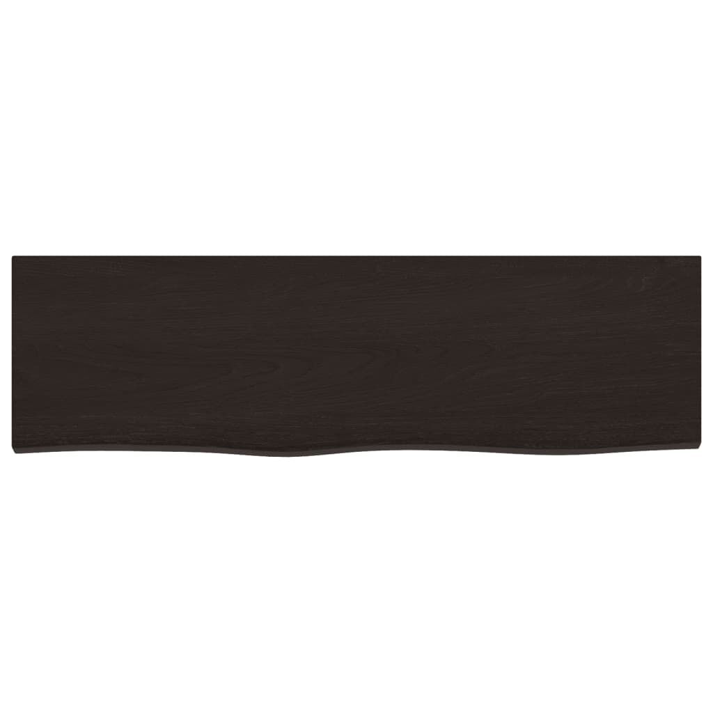 vidaXL Ράφι Τοίχου Σκούρο Καφέ 100x30x(2-4) εκ. Επεξ. Μασίφ Ξύλο Δρυός