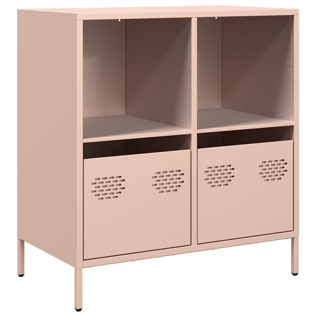 vidaXL Ντουλάπι Ροζ 68x39x73,5 εκ. από Χάλυβα Ψυχρής Έλασης