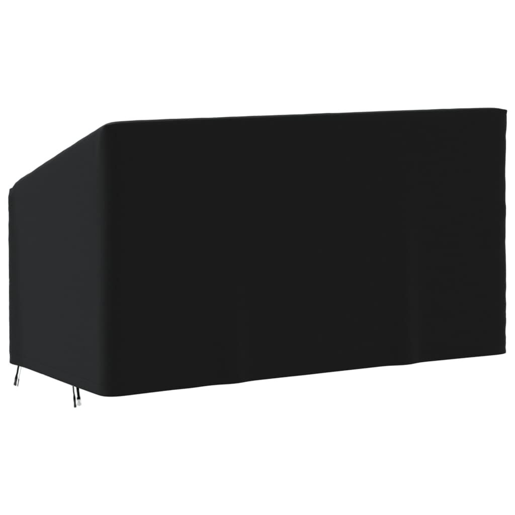 vidaXL Κάλυμμα Τριθέσιου Πάγκου Μαύρο 175x85x68/94εκΎφασμα Oxford 420D