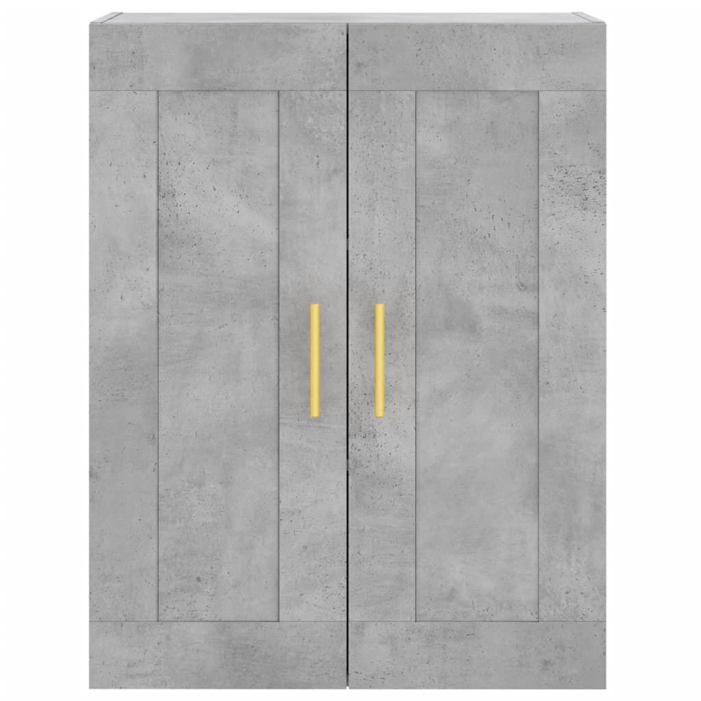vidaXL Ντουλάπι Επιτοίχιο Γκρι Σκυροδεμ. 69,5x34x90 εκ. Επεξεργ. Ξύλο