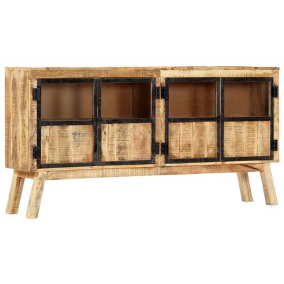 vidaXL Μπουφές Καφέ/Μαύρο 160x30x80 εκ. Μασίφ Ακατέργαστο Ξύλο Μάνγκο