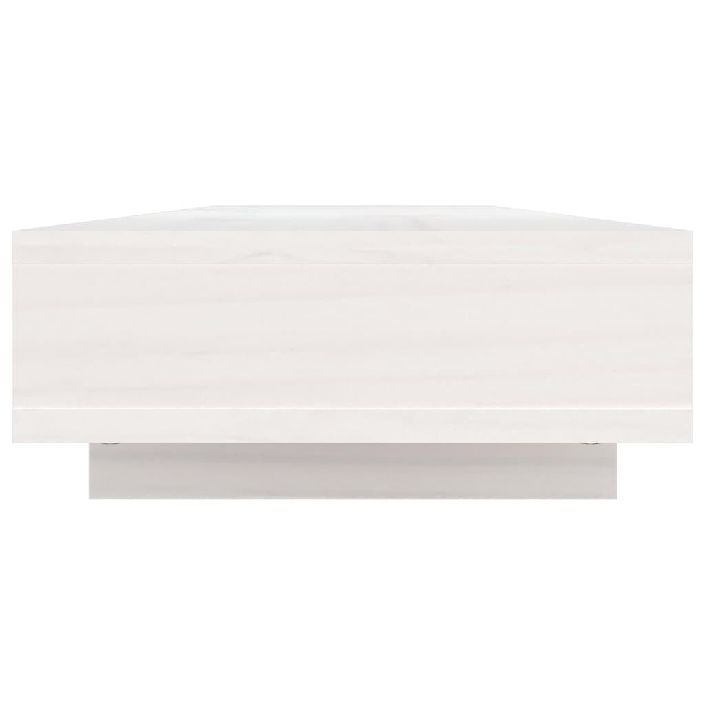 vidaXL Βάση Οθόνης Λευκή 100x27x14 εκ. από Μασίφ Ξύλο Πεύκου