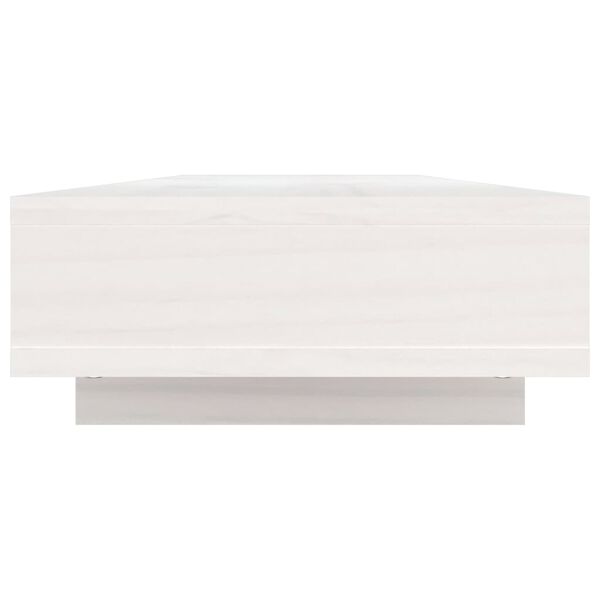 vidaXL Βάση Οθόνης Λευκή 100x27x14 εκ. από Μασίφ Ξύλο Πεύκου