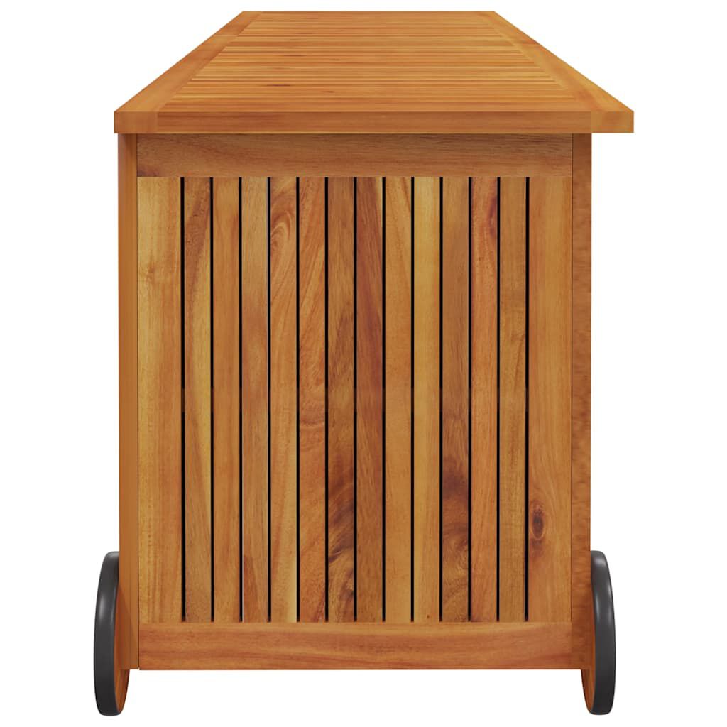 vidaXL Μπαούλο Αποθήκευσης Κήπου με Ρόδες 150x50x58 εκ. Μασίφ Ακακία