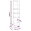 vidaXL Παπουτσοθήκη Καπνιστή Δρυς 27,5x27x102 εκ. Επεξεργασμένο Ξύλο