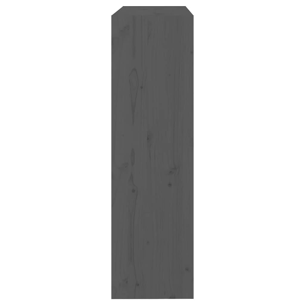 vidaXL Βιβλιοθήκη/Διαχωριστικό Χώρου Γκρι 80x30x103,5 εκ. Μασίφ Πεύκο