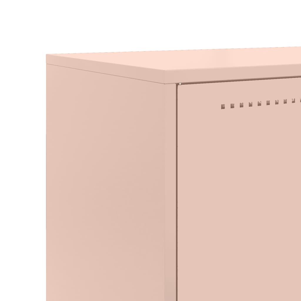 vidaXL Ντουλάπι Ροζ 68,5x38,5x123,5 εκ. από Ατσάλι