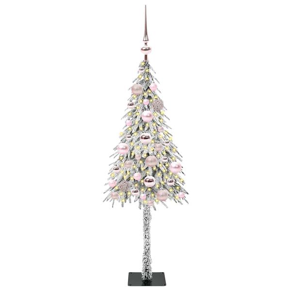 vidaXL Χριστουγεννιάτικο Δέντρο με 150 LED Λευκό 120 cm ΠΕ και Ατσάλι