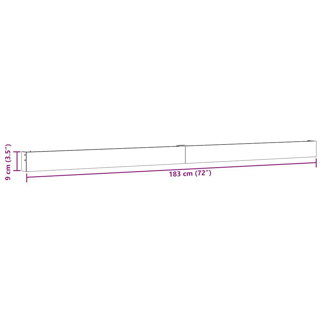 vidaXL Κιτ υλικού συρόμενης πόρτας 183 cm Κράμα αλουμινίου Sliver