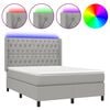 vidaXL &Kappa;&rho;&epsilon;&beta;ά&tau;&iota; Boxspring &mu;&epsilon; &Sigma;&tau;&rho;ώ&mu;&alpha; & LED &Alpha;&nu;.&Gamma;&kappa;&rho;&iota; 140x190&epsilon;&kappa;. &Upsilon;&phi;&alpha;&sigma;&mu;ά&tau;&iota;&nu;&omicron;