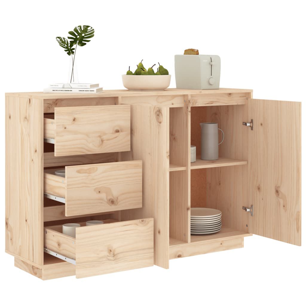 vidaXL Ντουλάπι 111x34x75 εκ. από Μασίφ Ξύλο Πεύκου