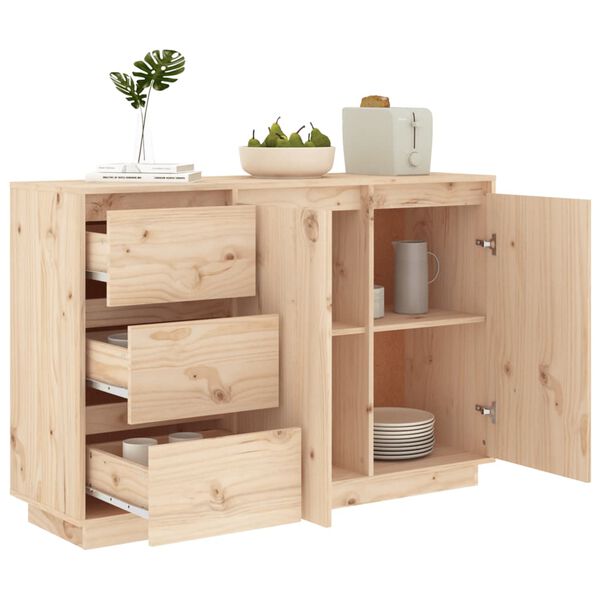 vidaXL Ντουλάπι 111x34x75 εκ. από Μασίφ Ξύλο Πεύκου