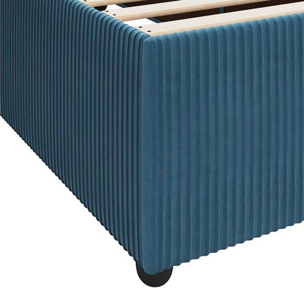 vidaXL Σκελετός κρεβατιού με στρώμα Άλλο Μπλε 140 x 200 cm Βελούδο