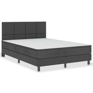 vidaXL Κρεβάτι Boxspring Σκούρο Γκρι 140 x 200 εκ. Υφασμάτινο